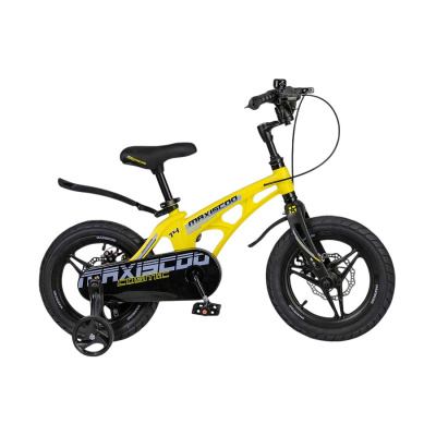 Велосипед детский Maxiscoo Cosmic Deluxe Plus 14 MSC-C1441D жёлтый матовый 01